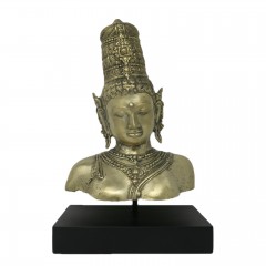 RAMA HEAD ON STAND COLD COLOR - BRONZE STATUES